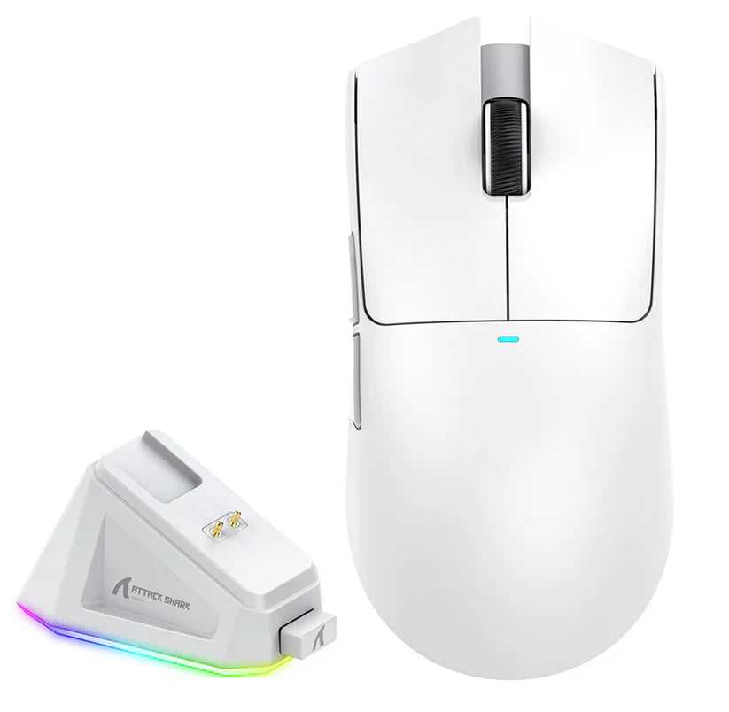 ATTACK SHARK X11 White Tri-Mode Wireless Gaming MOUSE